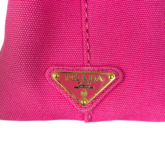 PRADA Pink Canvas Shoulder Bag - Picture 6 of 7